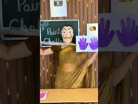 Hand✋🏻Painting🎨challenge👺😰|| Prathna Shinde || #shorts #challenge #shortsfeed