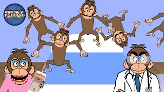 Five Little Monkeys Jumping On The Bed - Children's Songs with Animation
