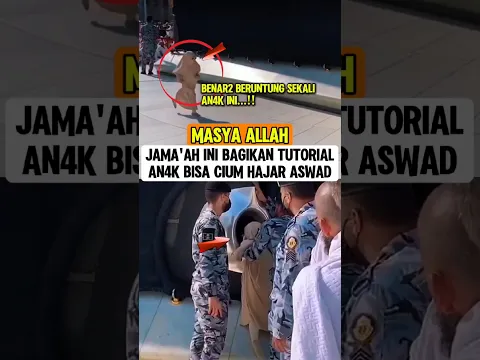 Semoga kita bisa seberuntung 4dik ini ya🥰 #islam #hajaraswad #muslim #muslimpulsee