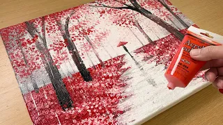 How to Paint Walking in the Rain / Acrylic Painting Technique