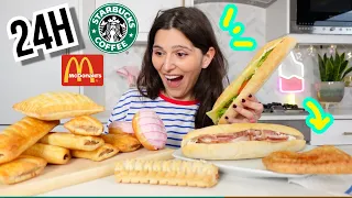 RESCATANDO COMIDA QUE VAN A TIRAR por 24 HORAS!