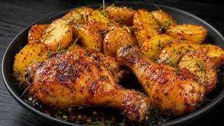 I Made the JUICIEST Whole Chicken Legs with Crispy Potatoes!