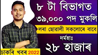 Top 8 Job In Assam // Assam Job 2022 // Assam Job News Today // by Assam Job Information