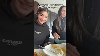 Teaching my daughter how to make lasagna