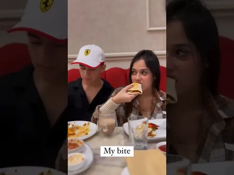 My bite vs his bite #family #shorts #janyaan #funny 😂❤️