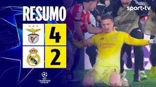 Resumo: Benfica 4-2 Real Madrid - UEFA Champions League 2025/26 | sport tv