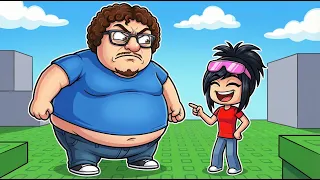 DESAFIO GORDO E MAGRO NO ROBLOX COM MINHA FILHA!