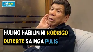 Rodrigo Duterte pinangaralan ang mga pulis bago siya ilipad papuntang Hague