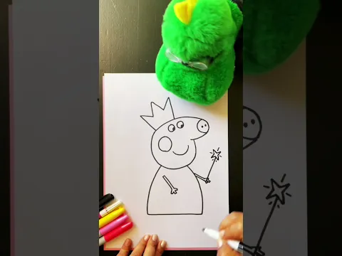 How to draw a pig | Peppa Pig | Animals | For kids aged 5 to 6 | Learn Spanish with my puppet!