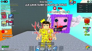 ESCAPE DE LA LAVA Y ROBE LOS MEJORES LUCKY BL0CK #roblox 