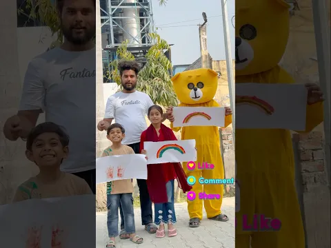 Arhan or Teddy na bnaya Rainbow 😱😨#shorts