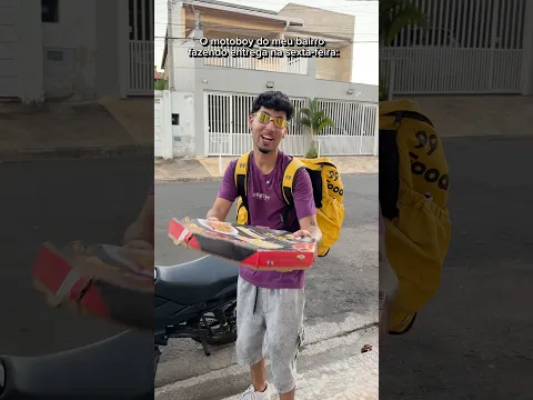 Motoboy fazendo entrega na sexta feira 🤣