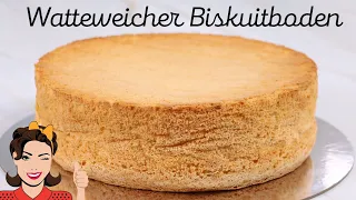 WATTEWEICHER BISKUITBODEN - BISKUIT GRUNDREZEPT - 3-LAGIG - OHNE EIER TRENNEN - ABSOLUT GELINGSICHER
