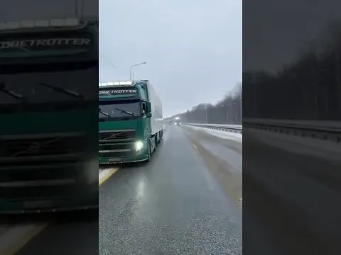 Driving through every condition 🌧️🚛 #aircargo #frankfurtairport #freight #logistics #transport