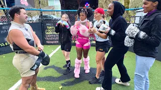 1 Man vs. 4 Women fight