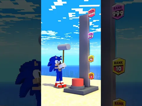 Sonic vs Spiderman vs Hulk 😱. HAMMER BATTLE #shorts #minecraft #sonic