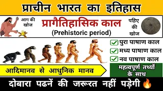 प्राचीन भारत का इतिहास | प्रागैतिहासिक काल | pragaitihasik kal | पाषाण काल | study vines official