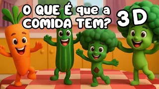 🍓 O Que é que a Comida Tem? (Comer Saudável) 🥦  Música Infantil Educativa | Animazoo