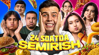 24 soatda kim ko’proq vazn yeg’ish | Qizlar vs Strimerlar 