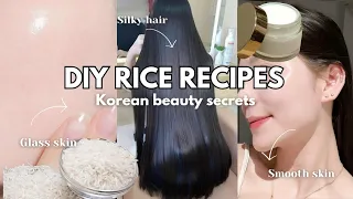 DIY RICE RECIPES🍚FOR SKIN AND HAIR CARE💗|Korean beauty secrets