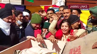 सैकड़ों नम आंखों ने दी शहीद जवान अरुण काटल को अंतिम विदाई
