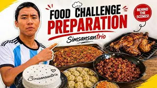 Cooking Food For Our Extreme Challenges! 🥩 🍜 l Kitchen Vlog l SimSanSan Trio
