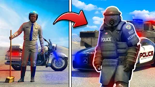 Me CONVIERTO en el MEJOR POLICIA de la CIUDAD en GTA 5 👮‍♂️🚔🚨