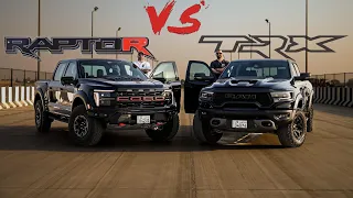2024 RAPTOR R VS RAM TRX | اول مقارنه وتسارع في العالم