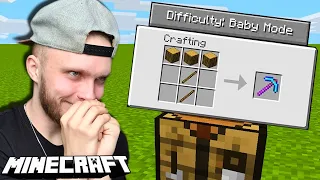 MINECRAFT, ale ŁATWIEJ JUŻ SIĘ NIE DA! *Tryb dla Bobasa*