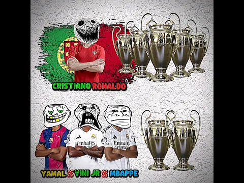 RONALDO VS VINI JR X MBAPPE X YAMAL #football #trophy #shorts