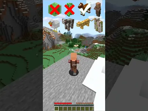 fall damage vs different mobs in Minecraft (はいよろこんで) #minecraft #shorts #memes