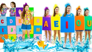 ABC APRENDA O ALFABETO E O AEIOU COM A MILENINHA 👩‍🏫 Kids Pretend Play ABC Learn Alphabet and Vowels