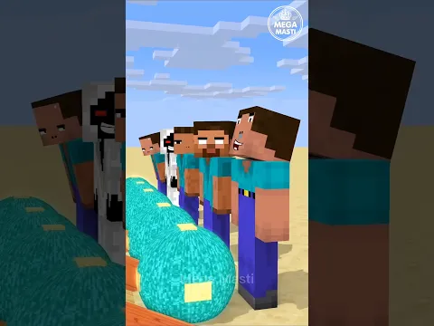 Herobrine Kicks Bedrock Ball Straight to MARS😱|credit by@oreETV| #minecraft #shorts