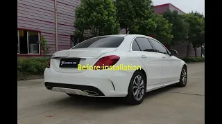 How to install Carbon Fiber Rear Diffuser for 2015+ Mercedes W205 C43 C63 C250 C200 C300 C400