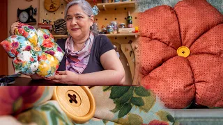 Como hacer COJINES DECORATIVOS, ELEGANTES, fáciles de hacer/COJIN FLOR CON LUZKITA paso a paso.