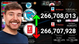 MrBeast vs. T-Series : 7 Months in 6 Minutes [Stats Timelapse]