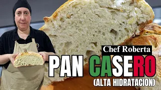 PAN CASERO Alta Hidratacion: Receta Italiana Facil y Deliciosa! 🥖🇮🇹 con Chef Roberta || Aroma Roma