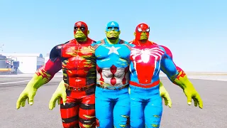 HULK FAMILY IN DANGER! CAPTAIN HULK, SPIDER HULK & DEADPOOL HULK TO THE RESCUE! 🦸‍♂️⚡ #gta5