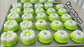 RESEP KUE PUTU AYU SUPER LEMBUT, TOPPING KELAPA RAPI