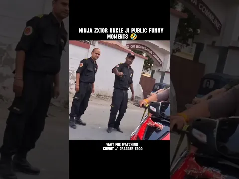 ninja zx10r uncle ji public funny moments 🤣