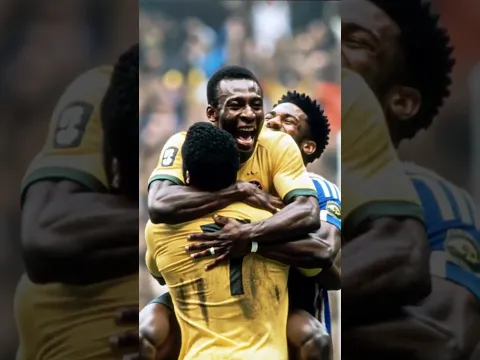 Célébration mémorable d'un but de Pelé.