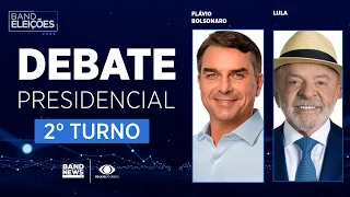 Flávio Bolsonaro x Lula: debate presidencial do 2º turno na Band - 18/10/2026