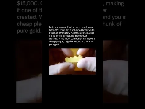 Lego Rewards 25 Years of Loyalty With a Solid Gold Brick 🤯