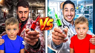 الدكتور الحنون ضد الدكتور الشرير 😱 شو صار يا بابا اسناني واوا ! #comedy #funny #كوميديات 