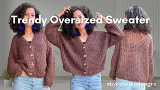 Easy Crochet Amira Cardigan Tutorial | Light & Stylish Sweater
