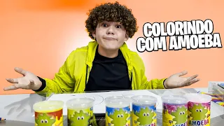 FIZ O DESENHO MAIS DIFÍCIL DO MUNDO USANDO MINHAS NOVAS AMOEBAS