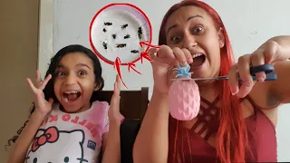 CORTEI MINHA STRESS BALL E OLHA O QUE SAIU DE DENTRO😱