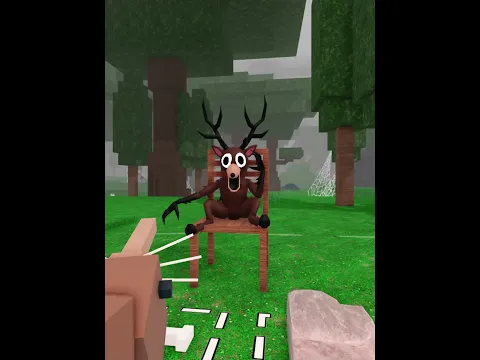 DEER IS SCARED 🤣 #roblox #99daysintheforest #usa #shorts