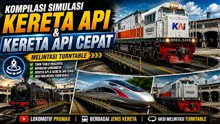 Train Crossing Compilation | 7 Persilangan Turntable Kereta Api Paling Berbahaya | Lokomotif Promax