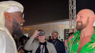 TYSON FURY CONFRONTS DEONTAY WILDER IN SAUDI ARABIA | JAKE PAUL TOMMY FURY | EPIC SCENES